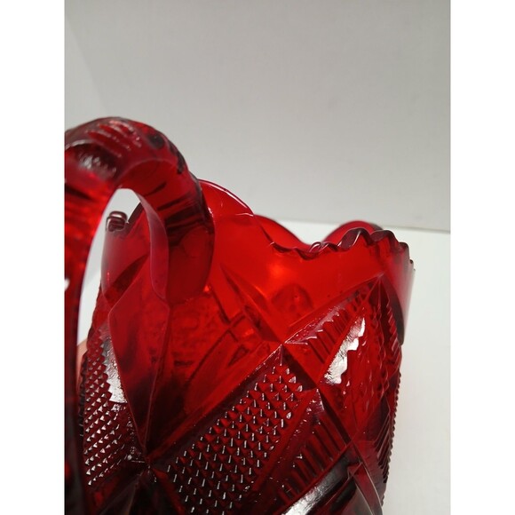 Vintage Westmoreland Ruby Red Amberina Glass 6" Pitcher Glows! - Picture 5 of 15